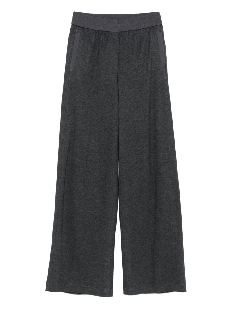 elastic-waistband trousers 1