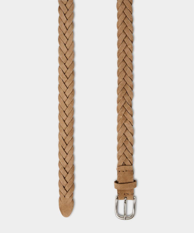 TODD SNYDER Italian Suede Braided Belt outlook