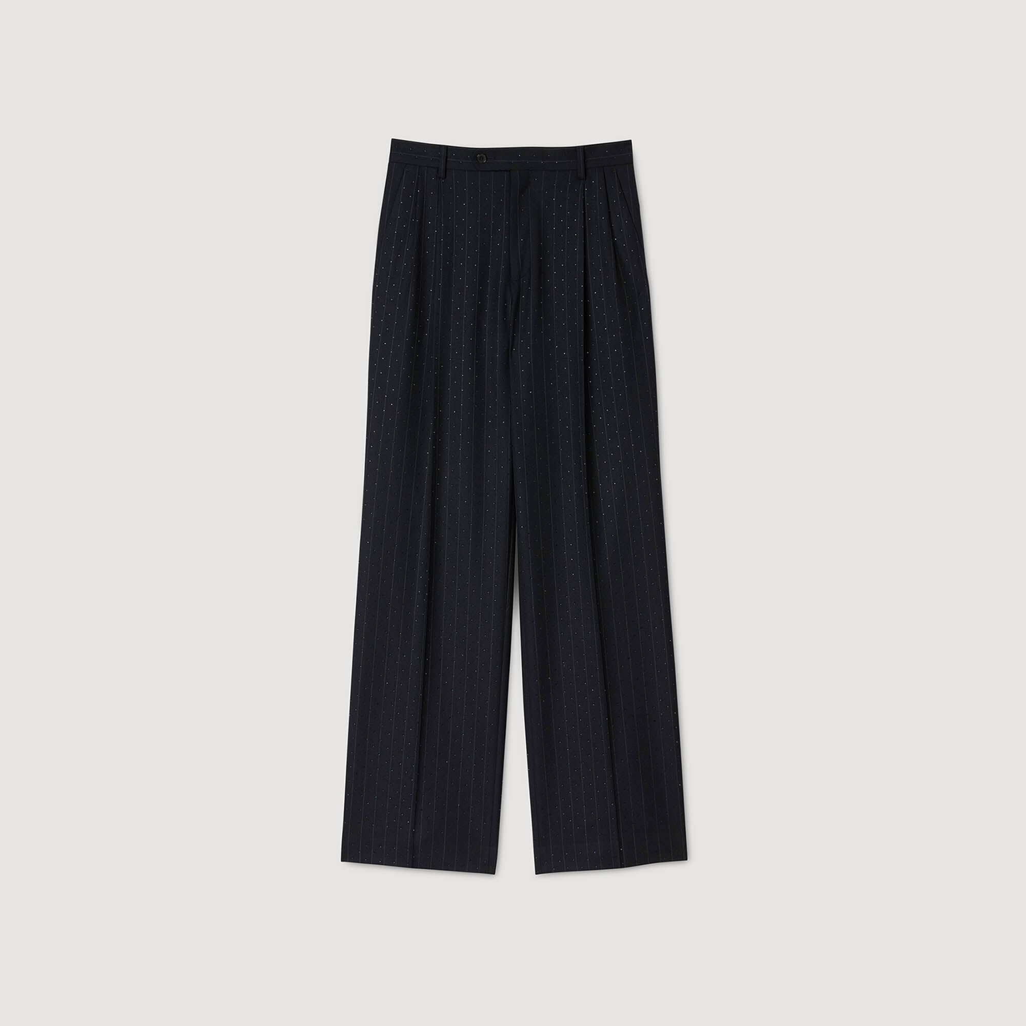 RHINESTONE STRIPED TROUSERS - 6