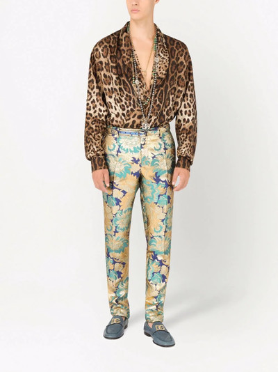 Dolce & Gabbana patterned jacquard tailored trousers outlook