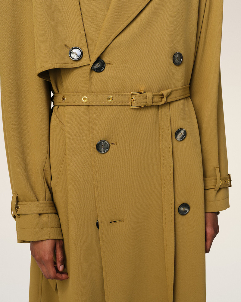 MUSTARD WOOL TRENCH COAT 4