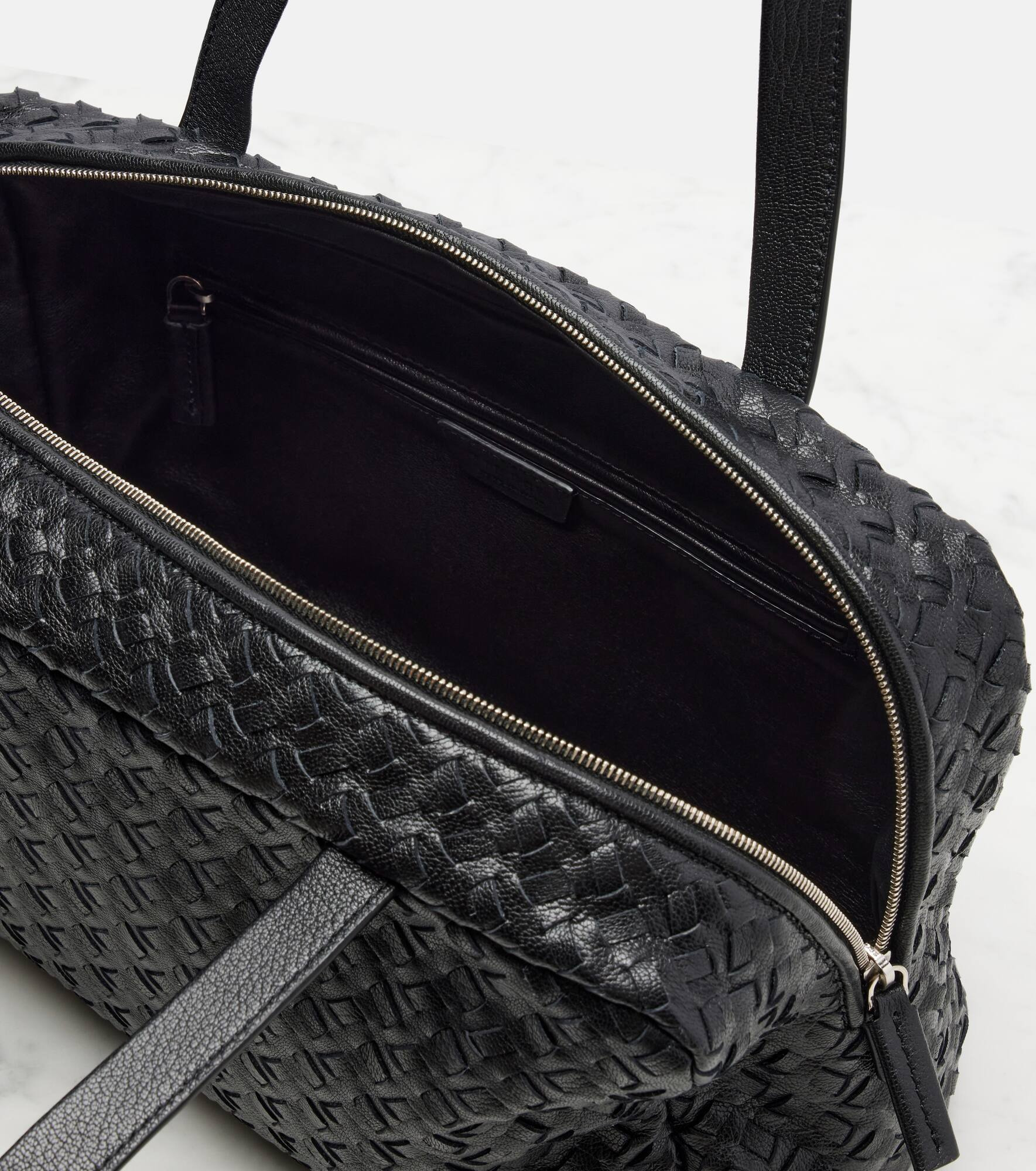 Astra woven leather shoulder bag - 3
