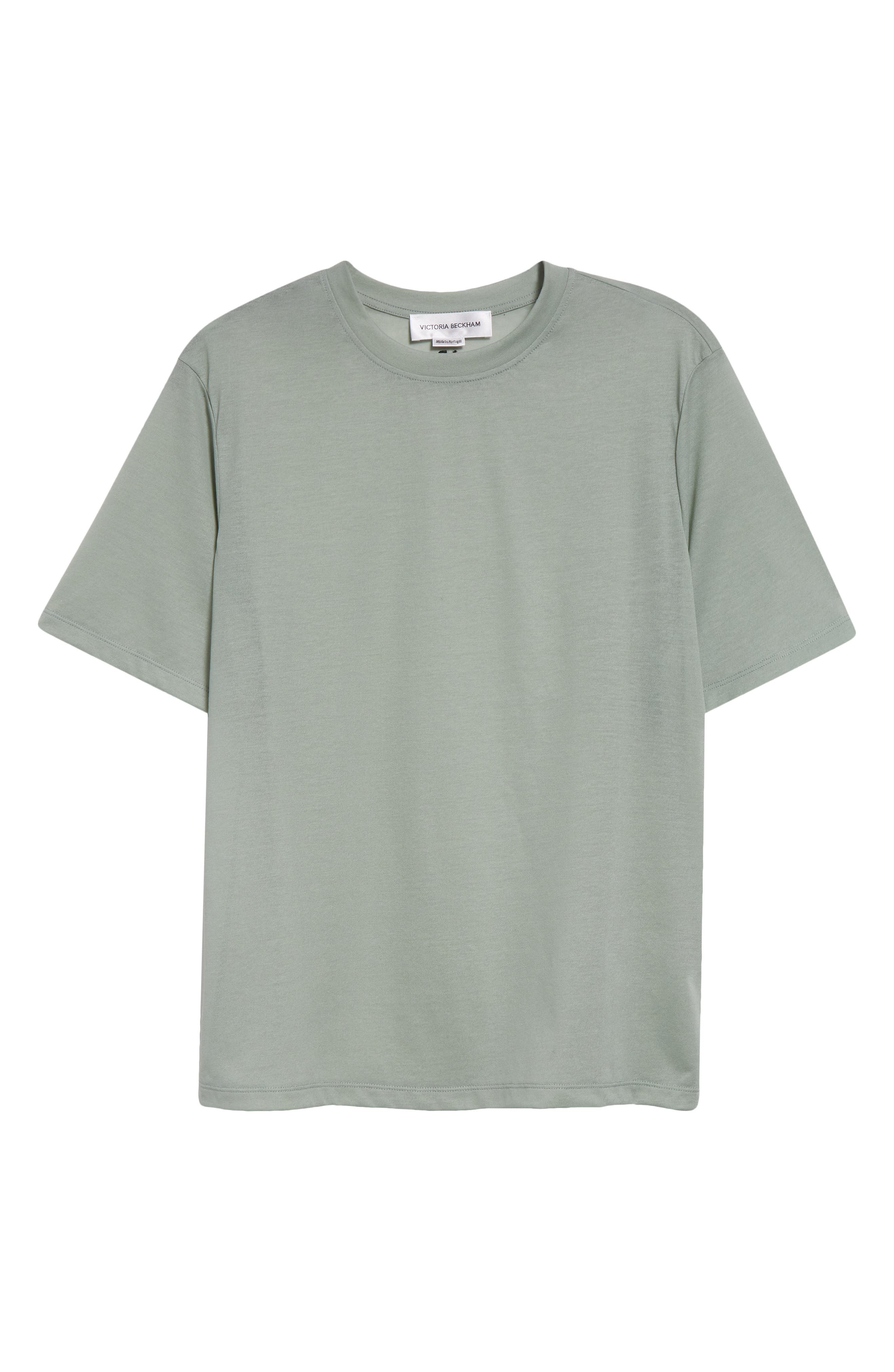 Victoria Beckham Classic Cotton Blend T-Shirt in Wasabi at Nordstrom - 6