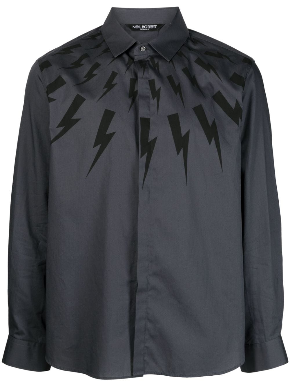 Thunderbolt-print cotton shirt - 1
