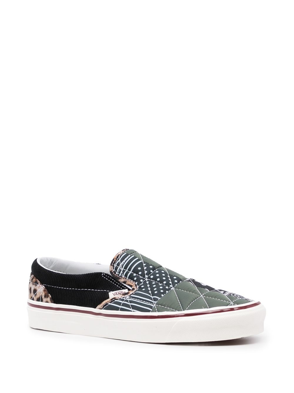 patchwork slip-on sneakers - 2