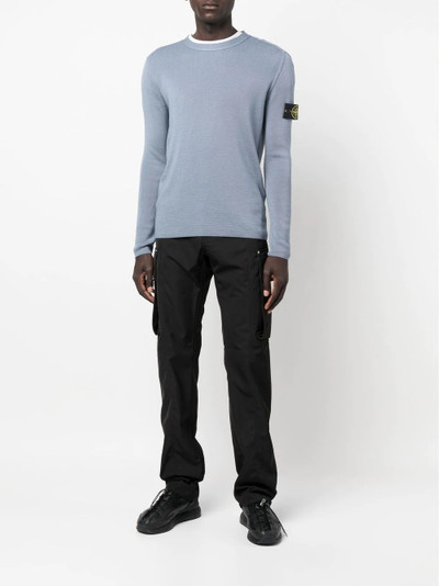 Stone Island Compass logo-patch knitted jumper outlook