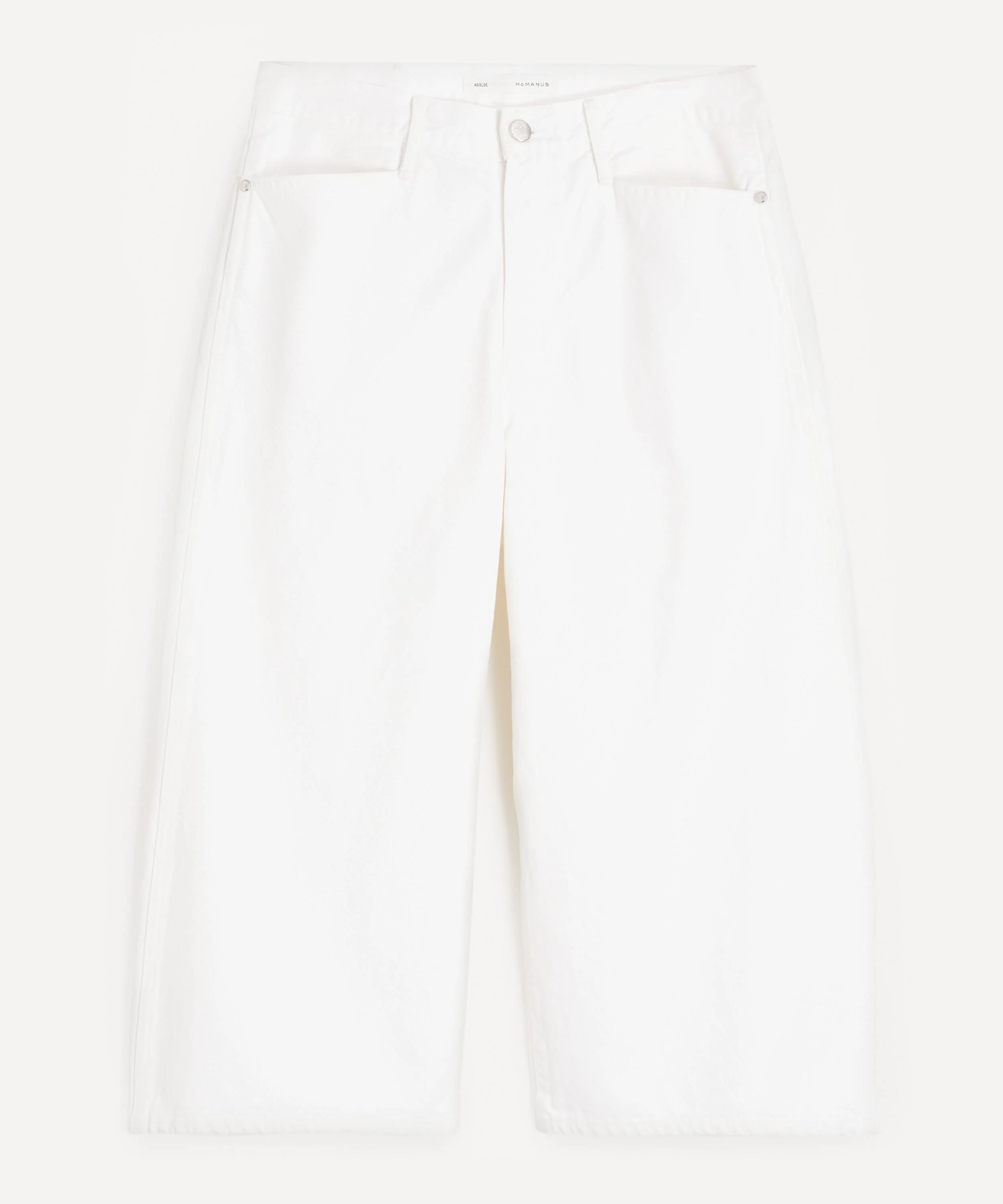 White Skater Denim Shorts - 1