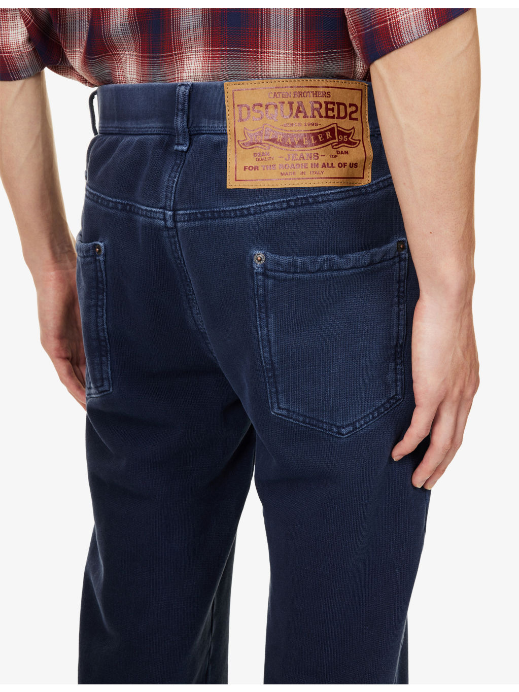 Faded-Wash Straight-Leg Denim Trousers - 5