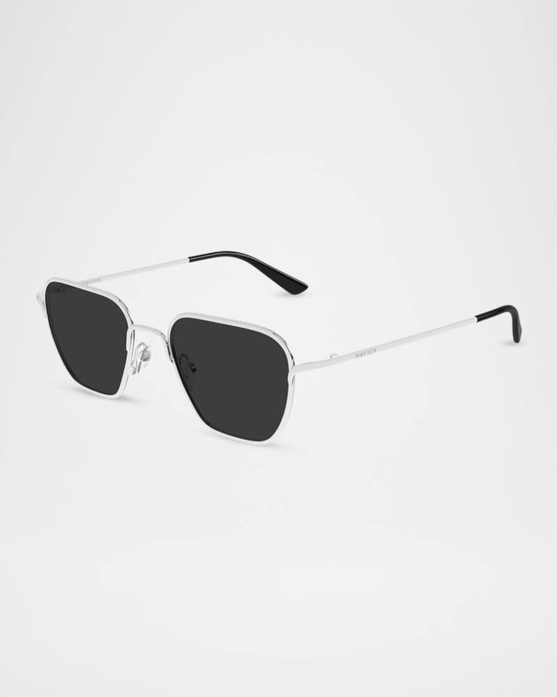 Alexander McQueen Men & apos;s AM0561S-001 Metal Square Sunglasses outlook