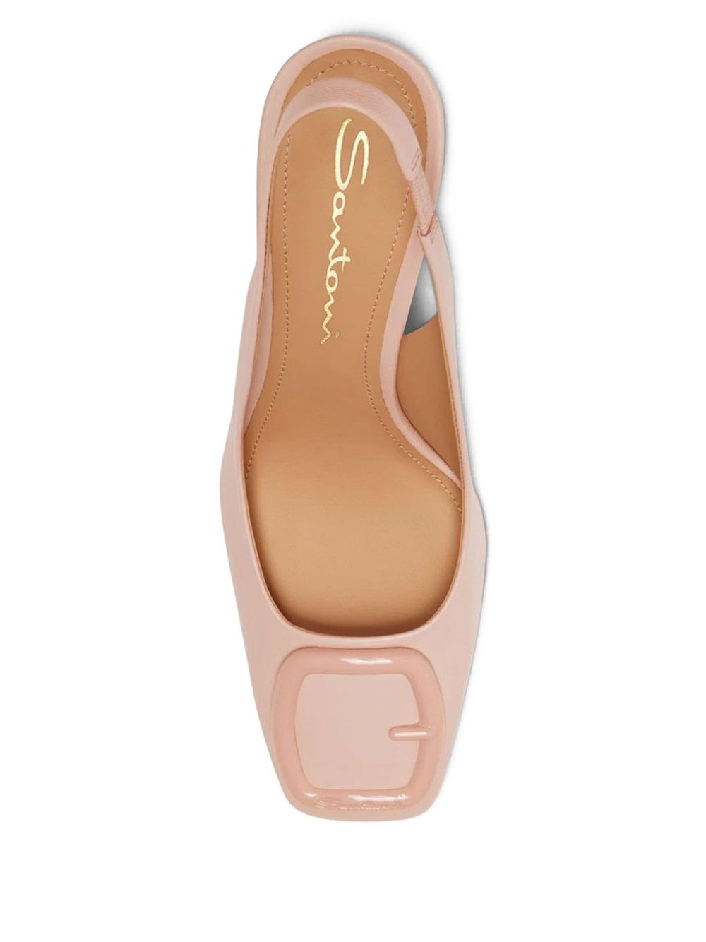 85mm buckle-detail slingback pumps - 2