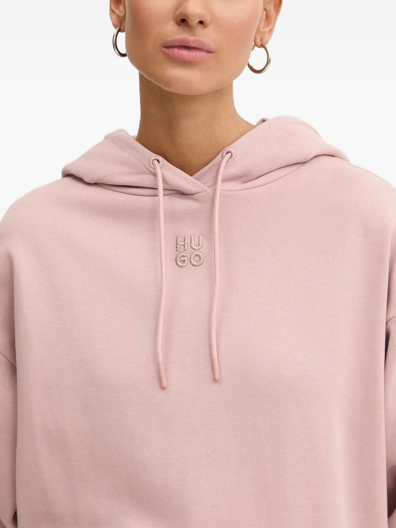 HUGO embroidered-logo hoodie outlook