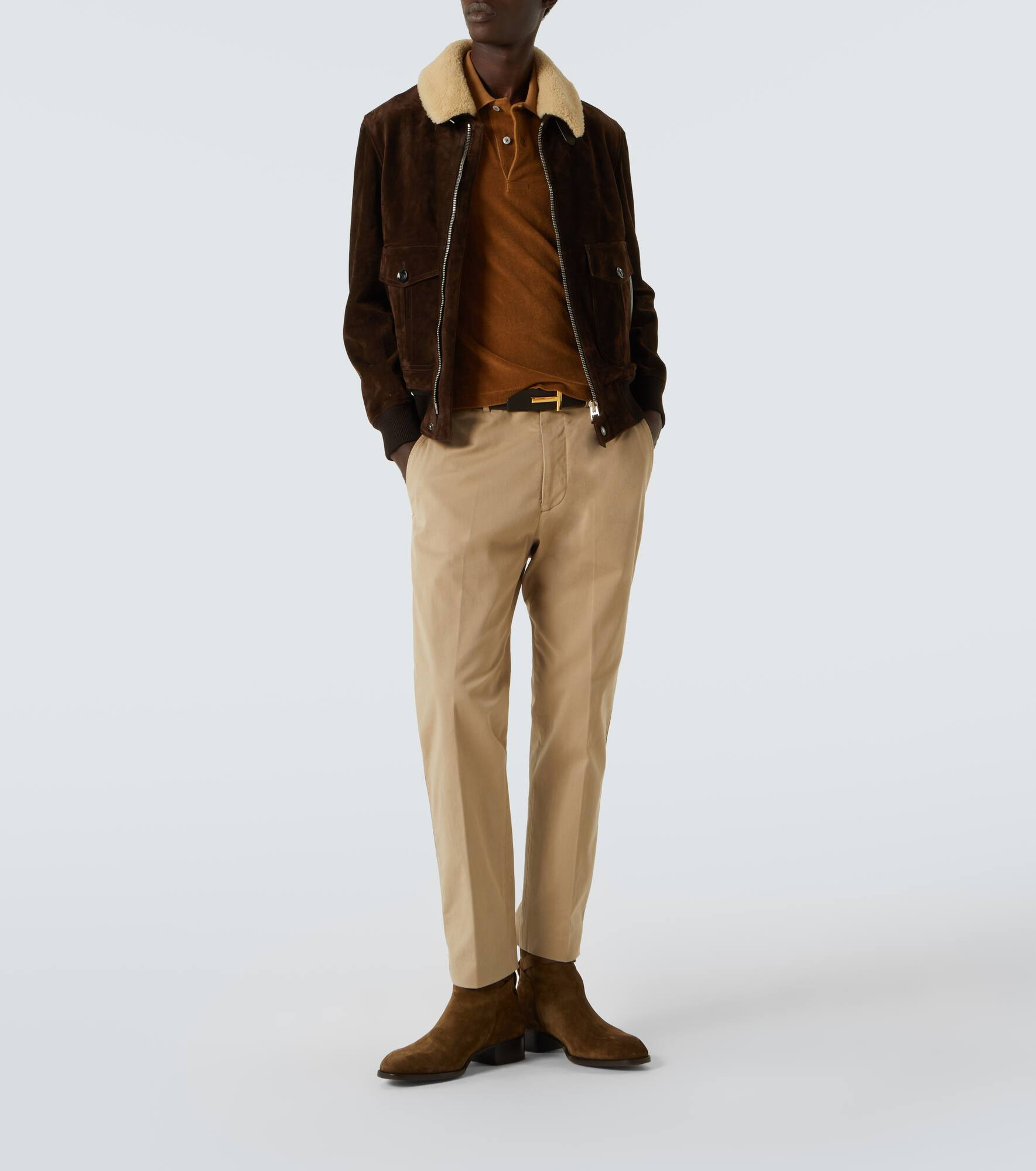 Cotton-blend terry polo shirt - 2