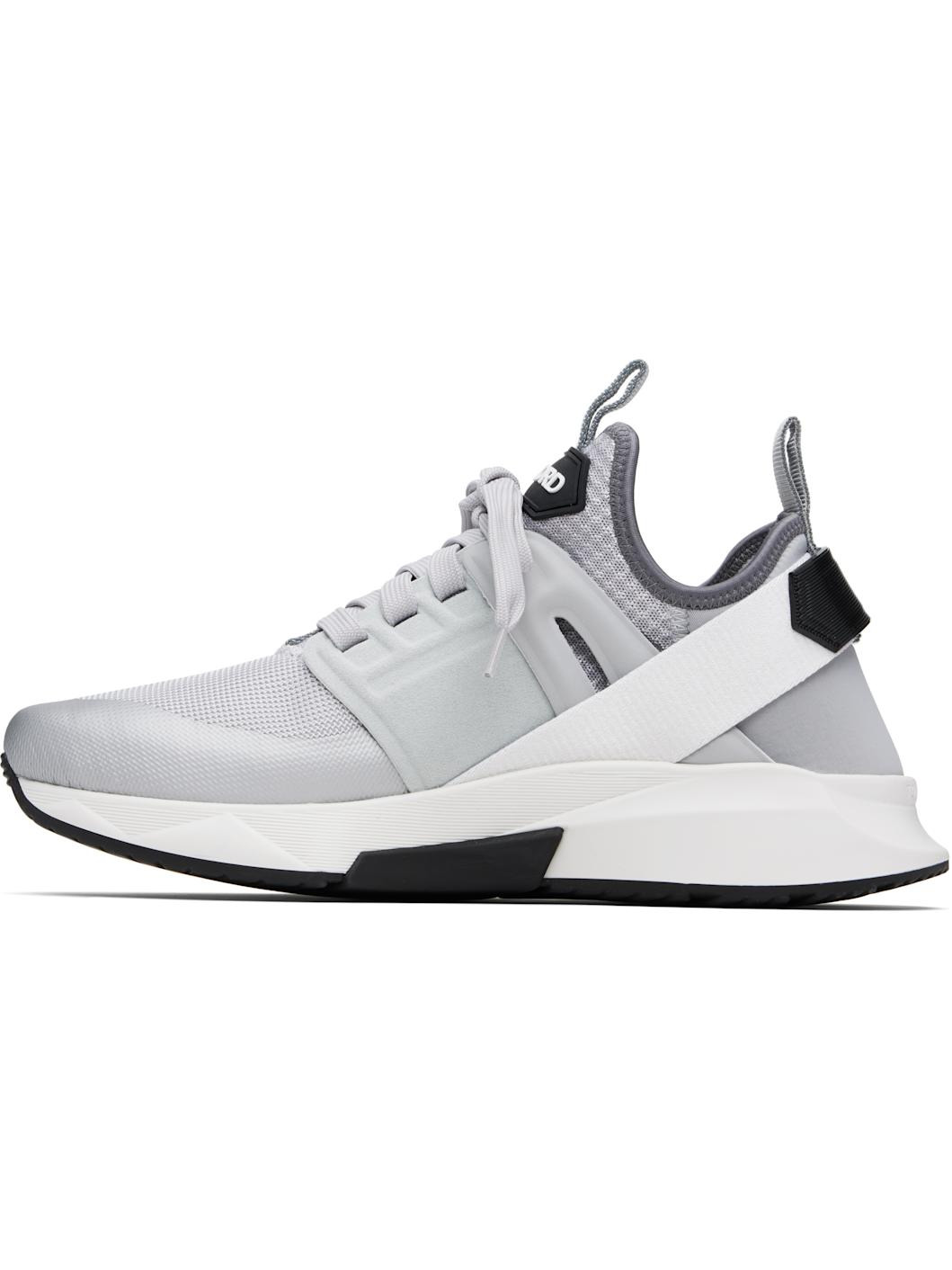 Gray Neoprene Suede Jago Sneakers - 3