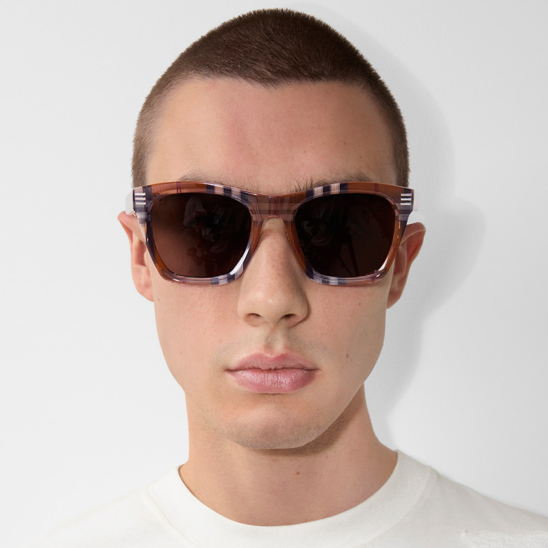 Burberry Check Square Frame Sunglasses outlook