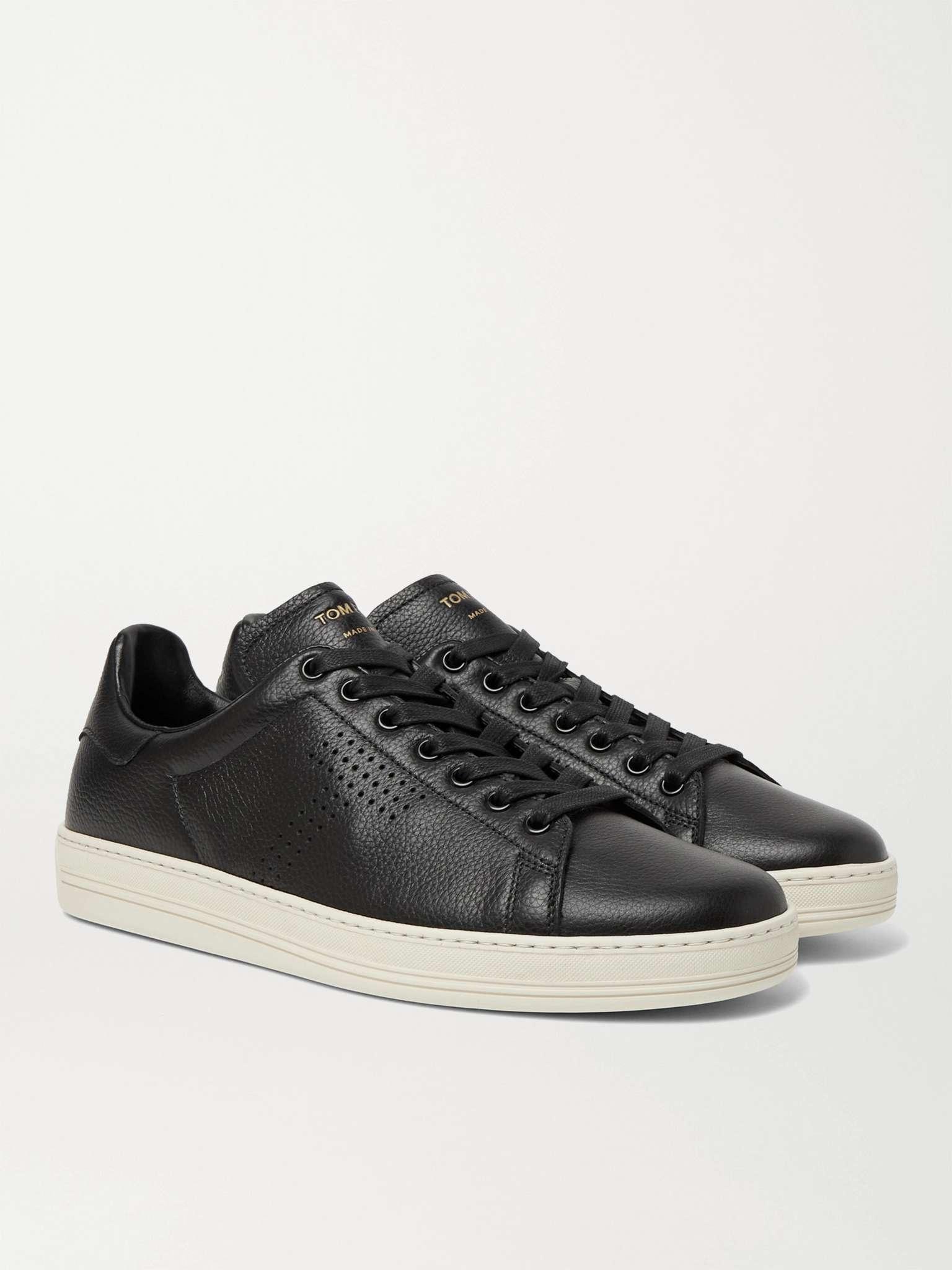 Warwick Perforated Full-Grain Leather Sneakers - 4