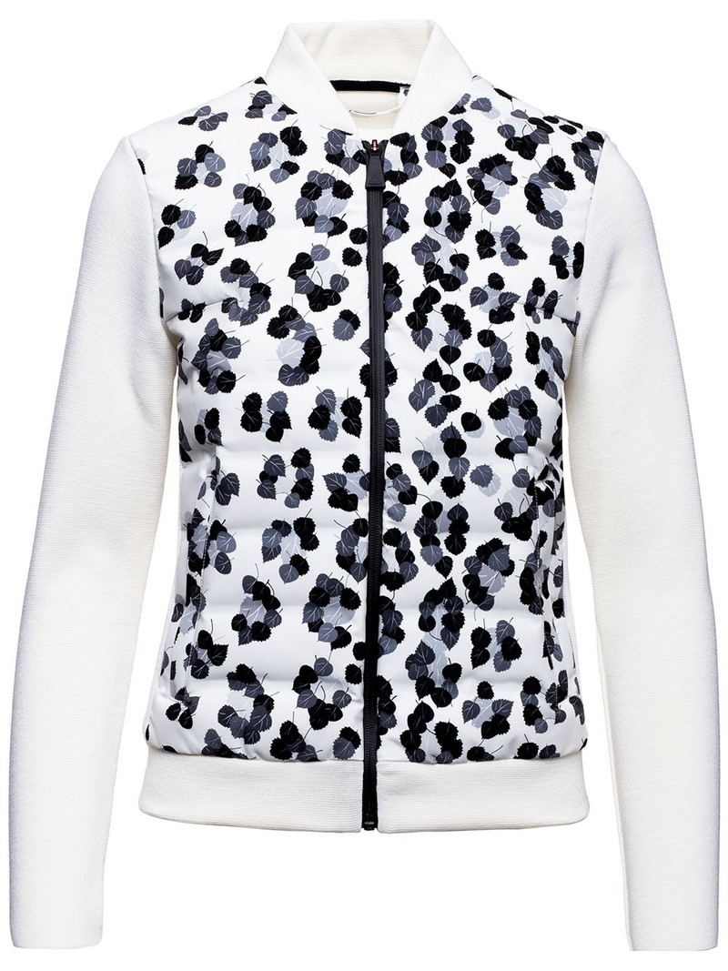 Dale of Aspen panelled leopard-print knitted jacket 1