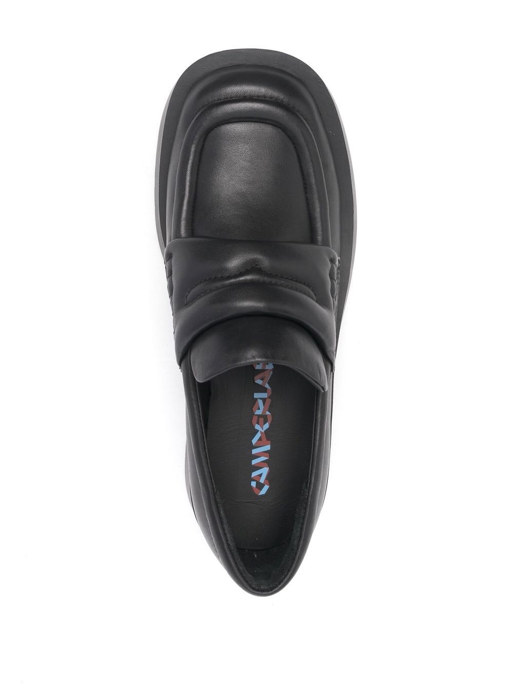 leather round-toe loafers - 4