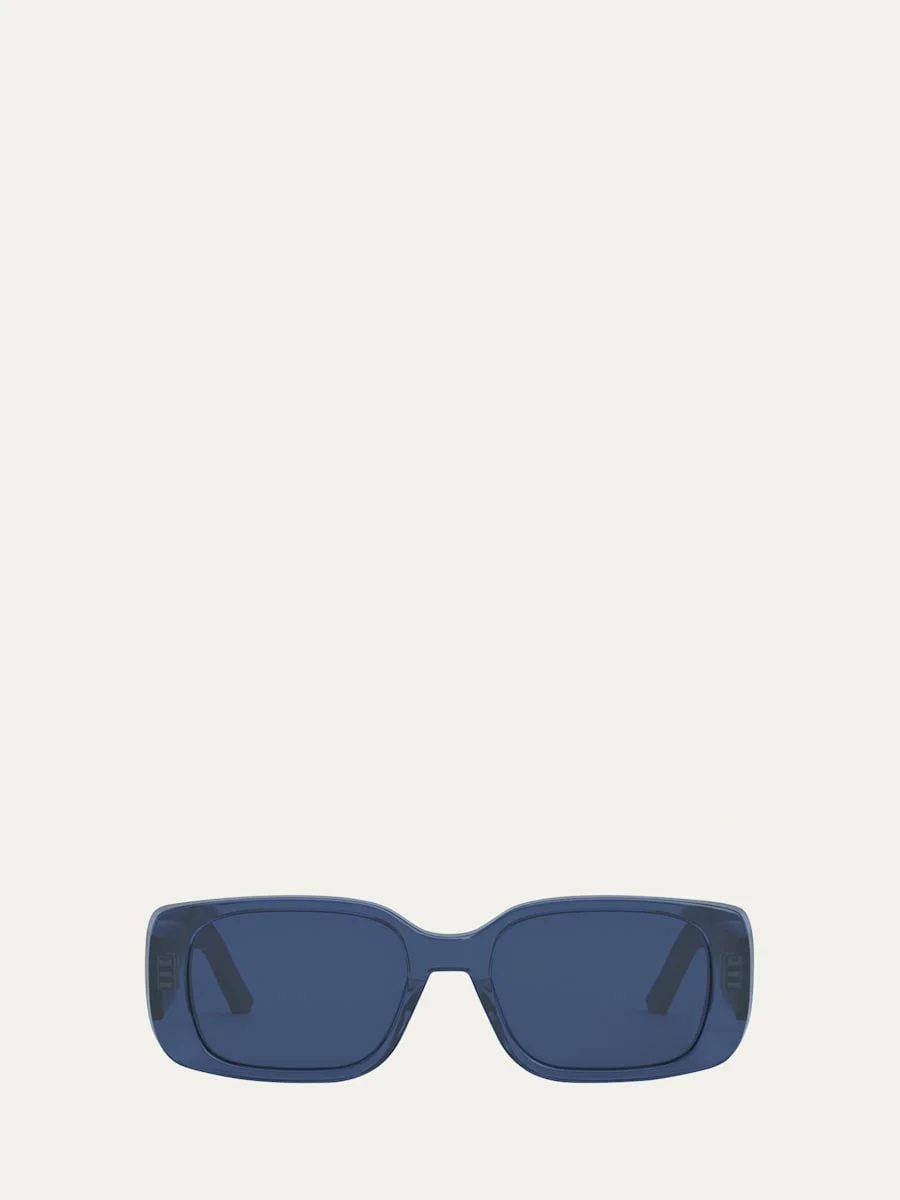 Book Tote Logo Rectangle Acetate Sunglasses - 1