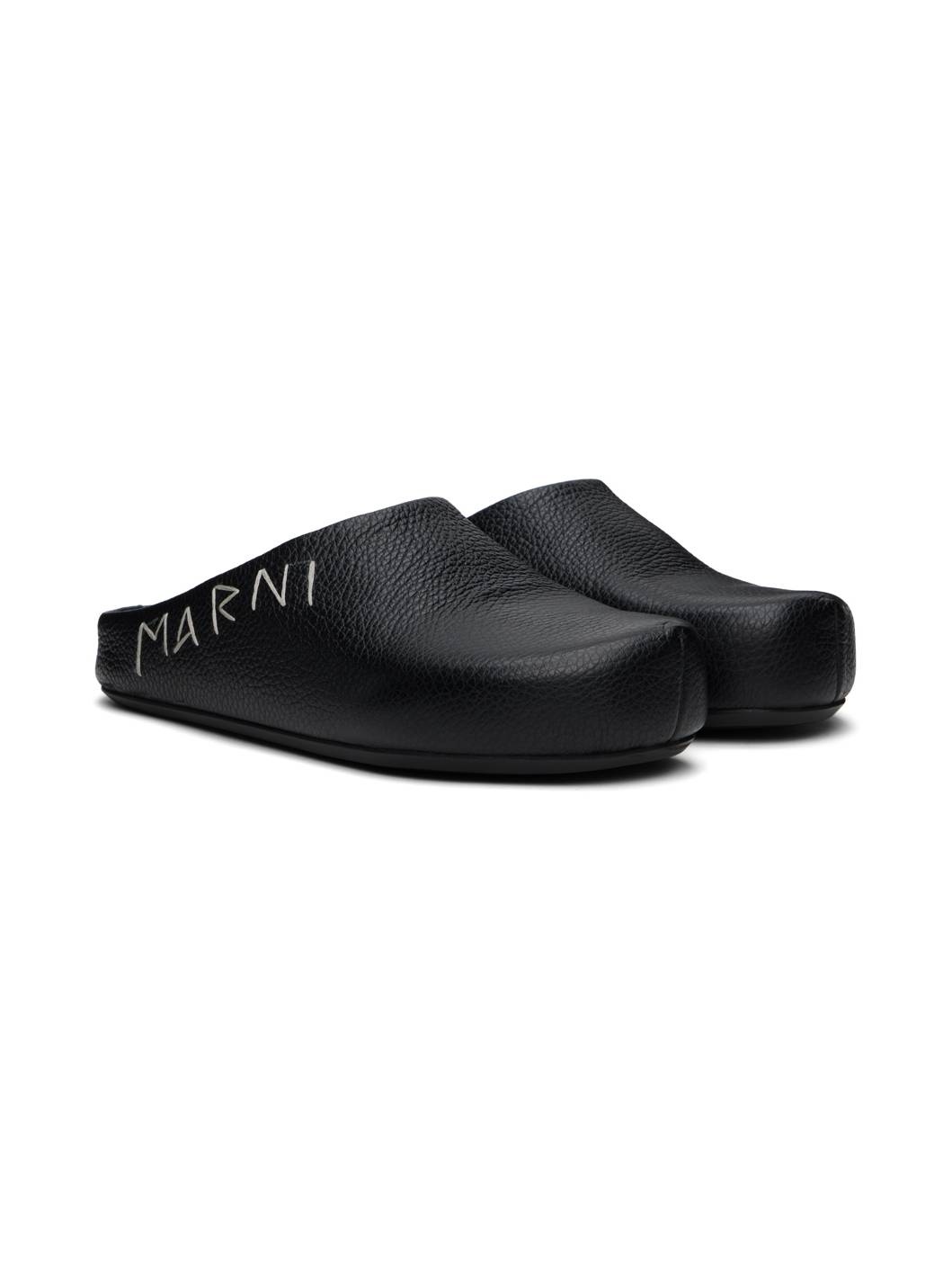 Marni Black Fussbett Sabot Loafers | REVERSIBLE display picture 3