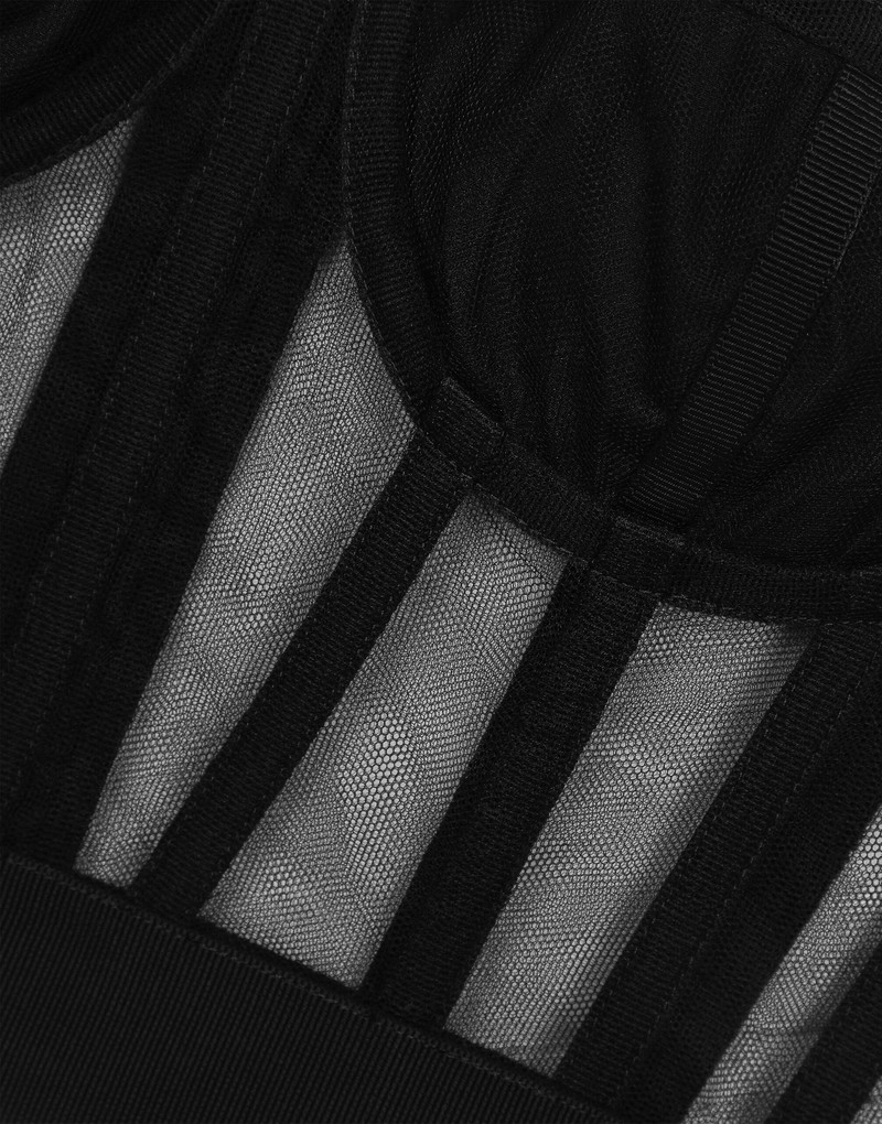 Tulle bustier top with boning 4
