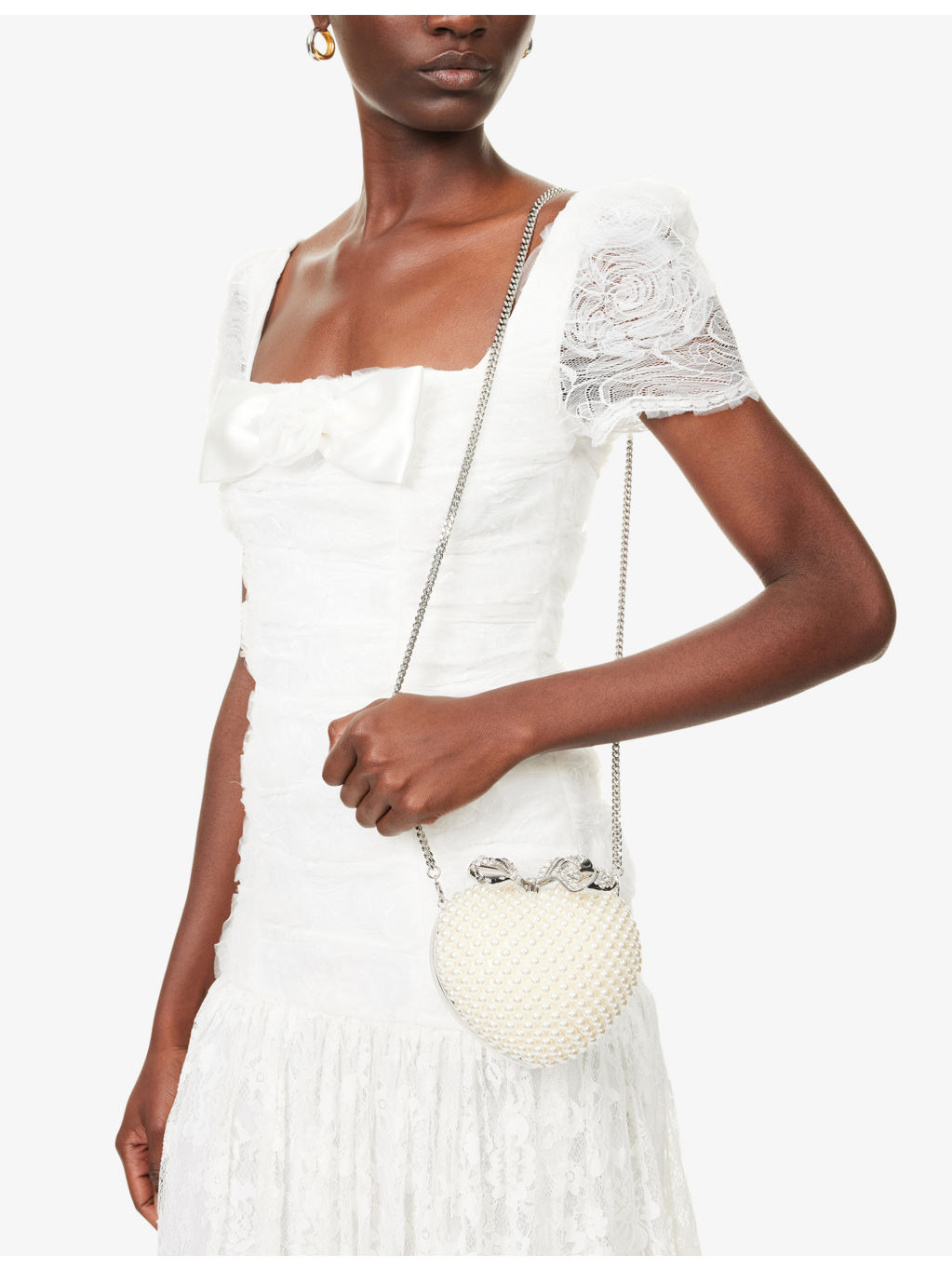 Heart Leather And Faux-Pearl Clutch Bag - 2