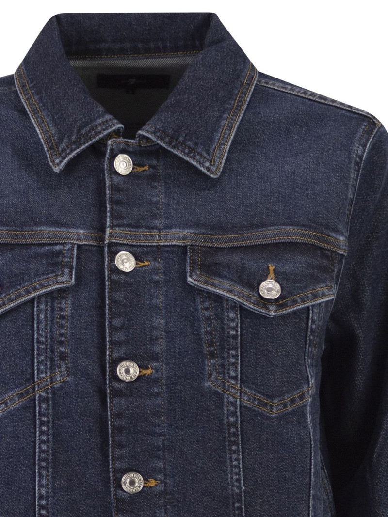 contrast-stitch denim jacket 4