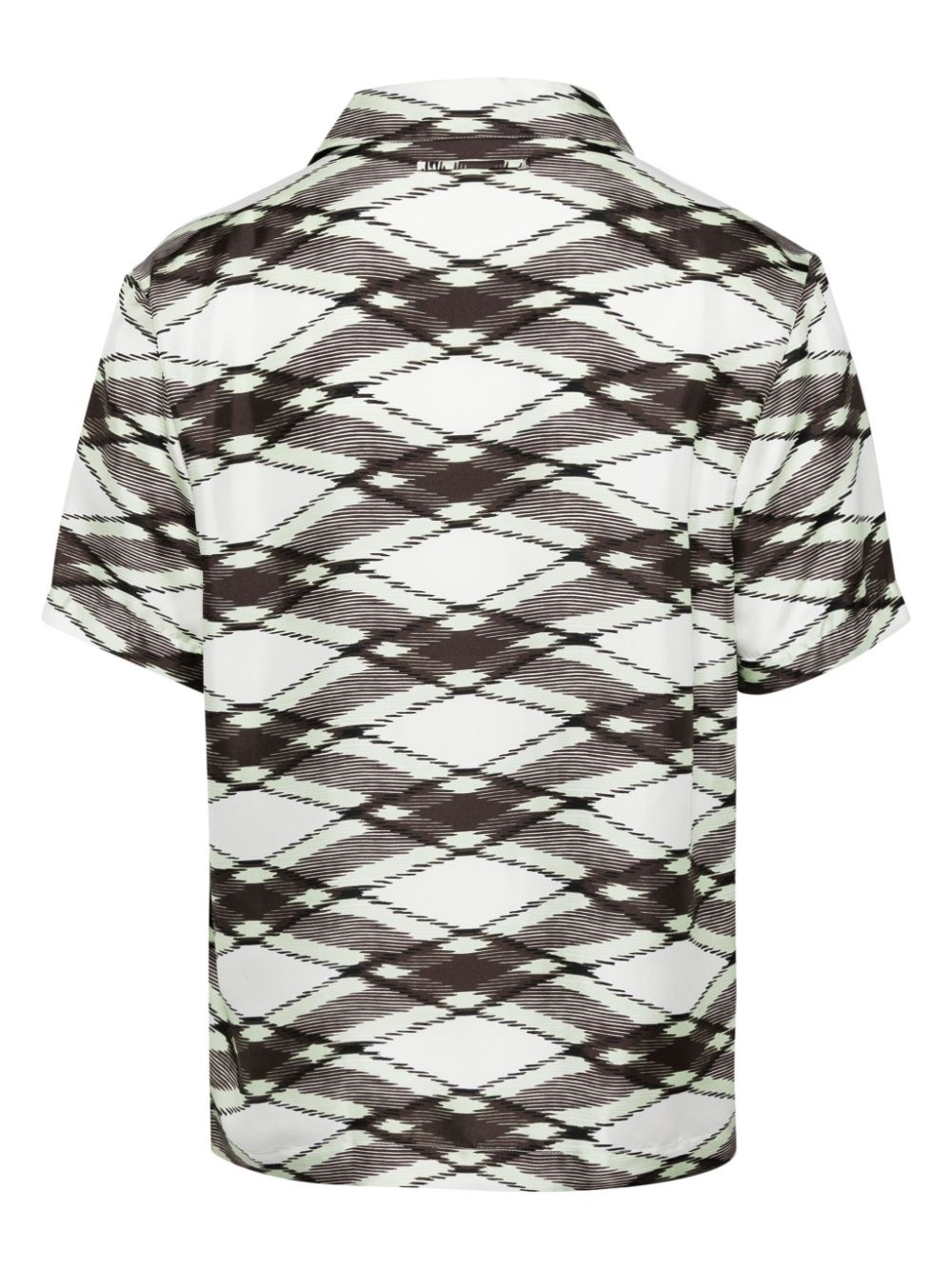 patterned silk short sleeve shirt - 2