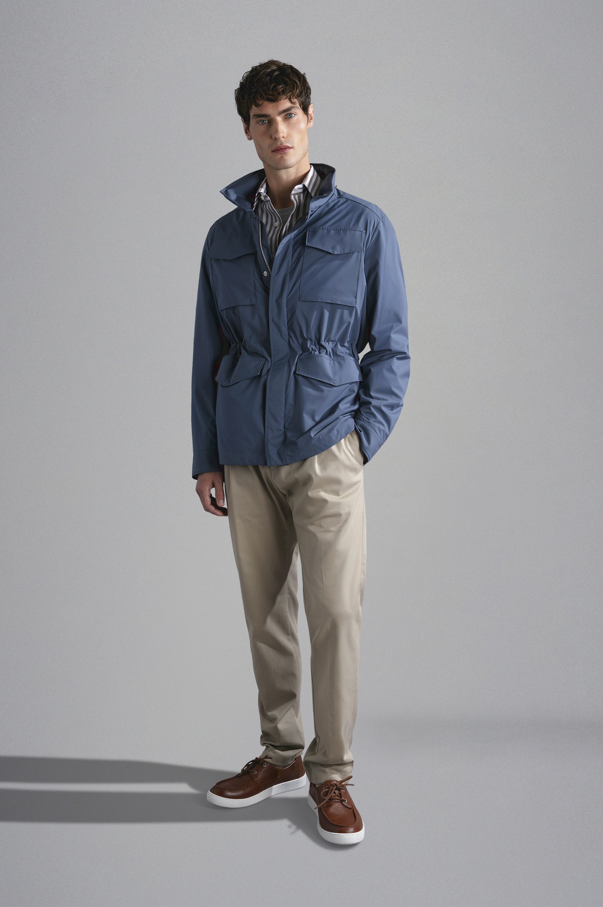 COTTON STRETCH CHINO TROUSERS - 2
