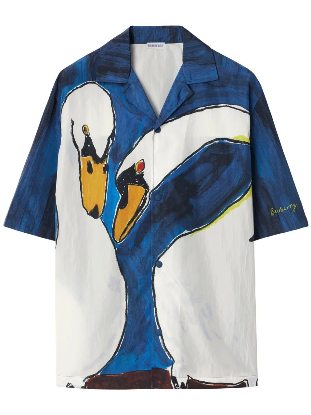 Swan-print shirt - 1