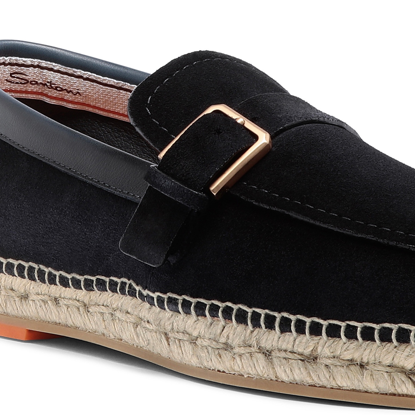 Men's blue suede single-buckle espadrillas - 5