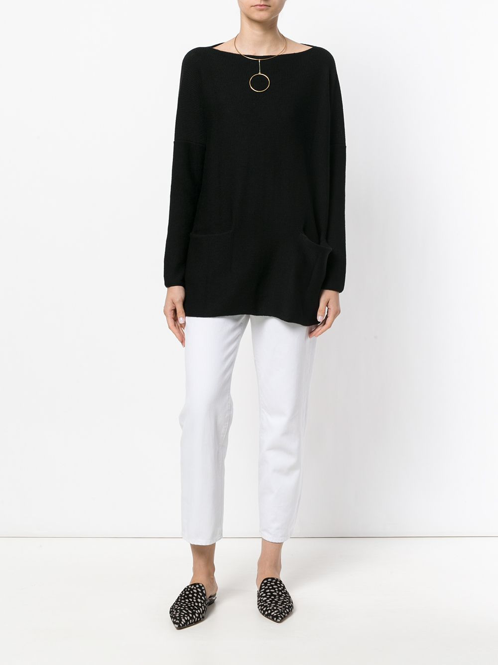boat neck jumper - 2