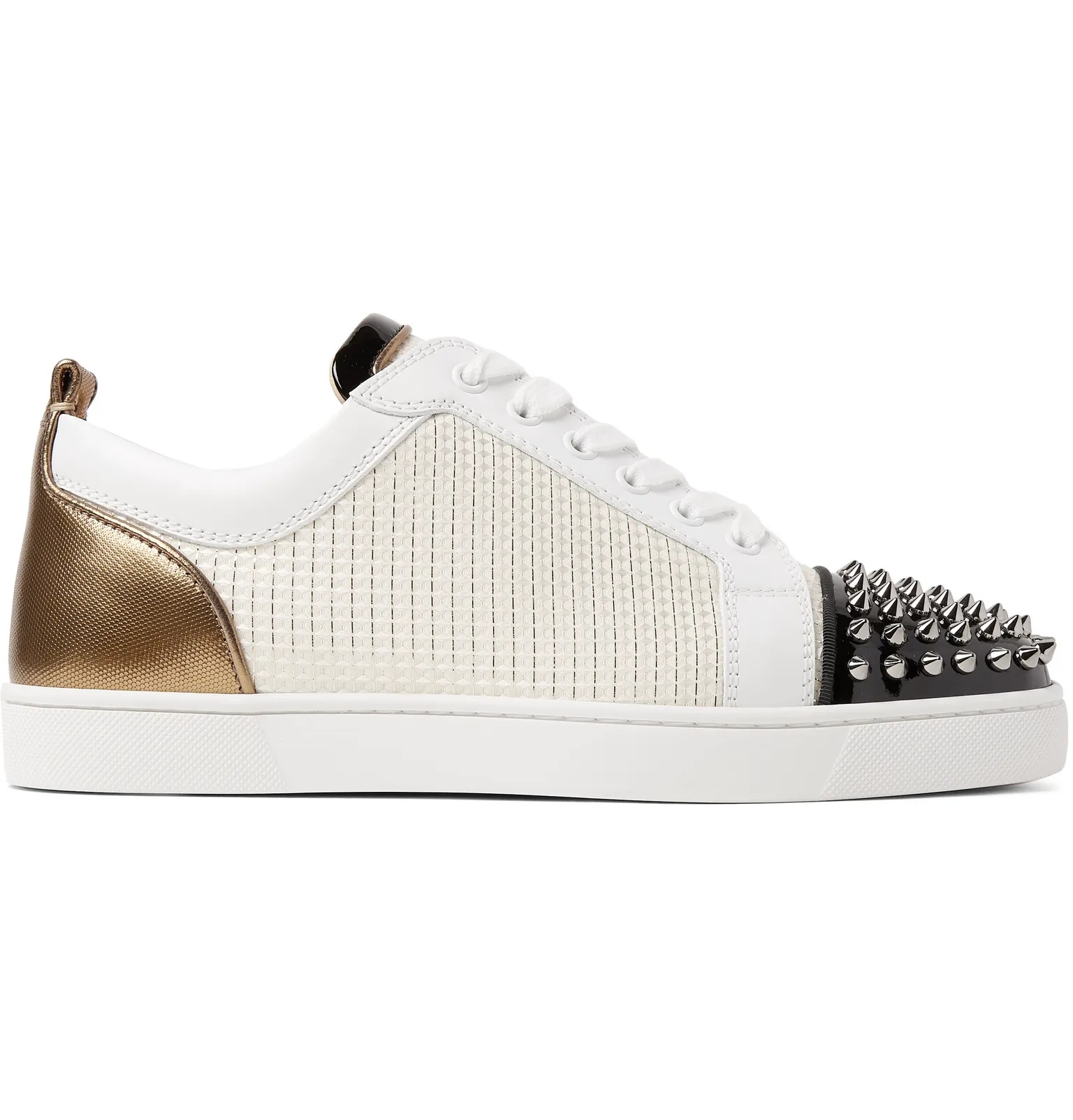 Louis Junior Spikes Orlato Leather and Jacquard Sneakers - 1