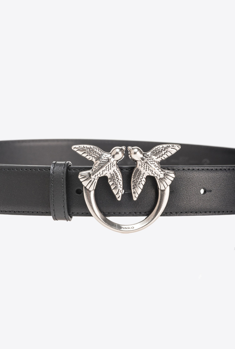 PINKO LOVE BIRDS LEATHER BELT 3CM outlook