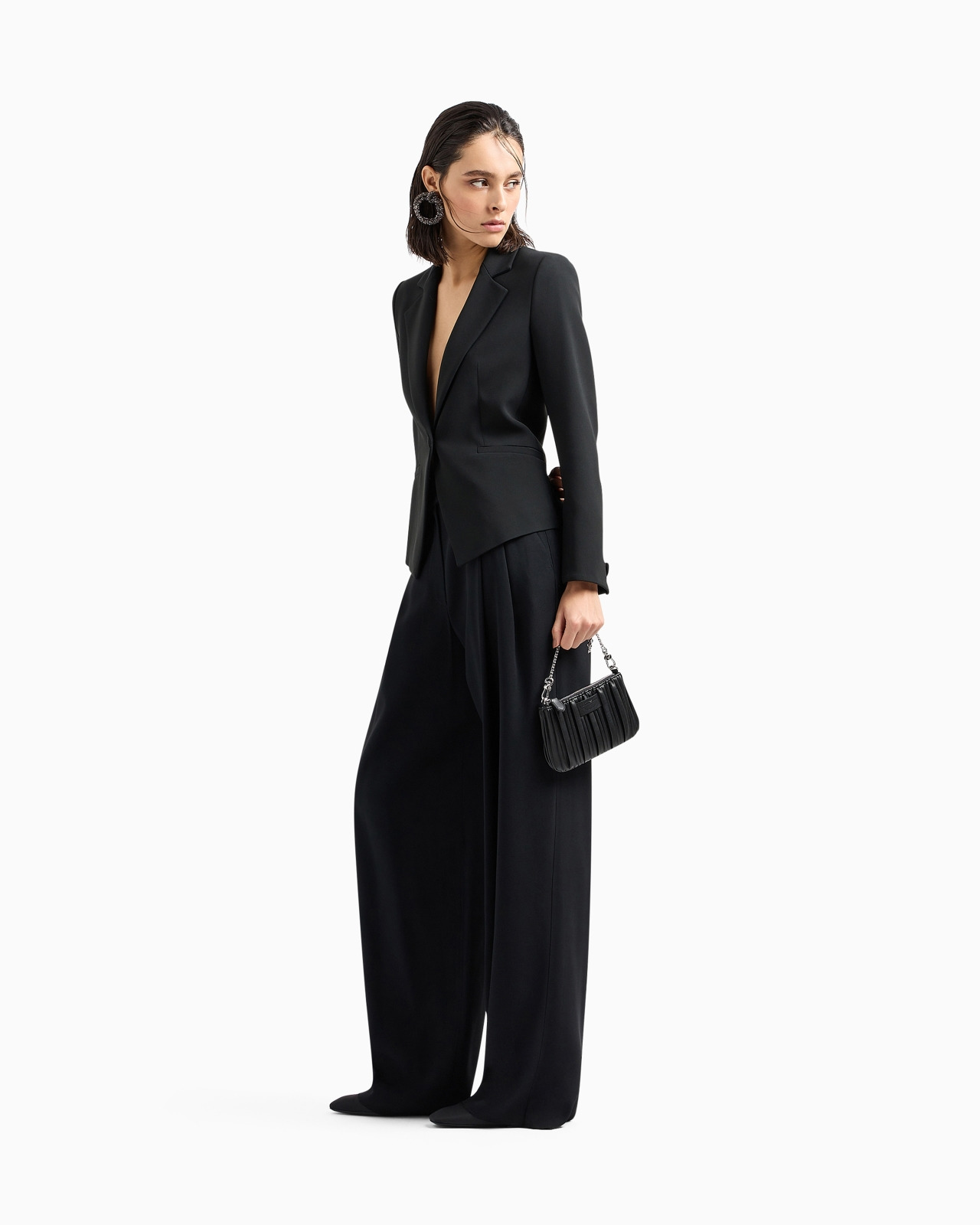 Cady crêpe jacket with lapels - 2