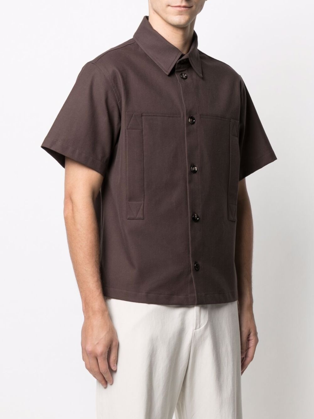 slit-pocket short-sleeve shirt - 3