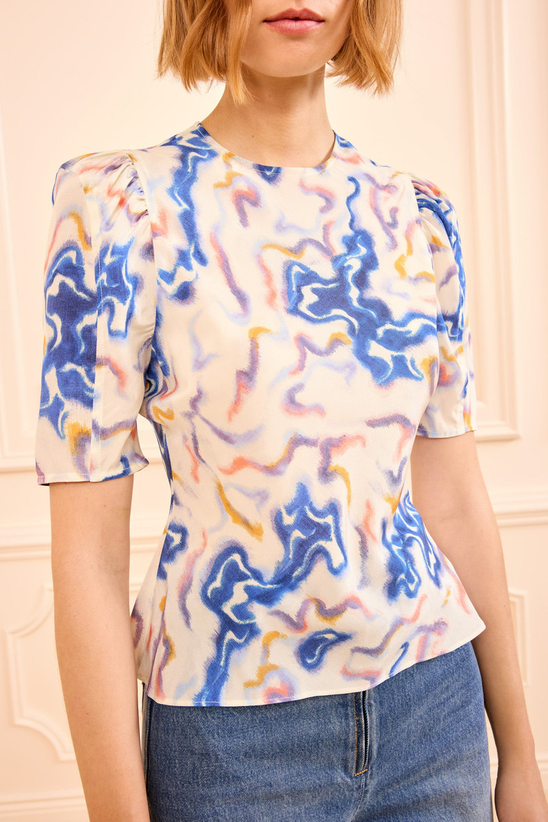 ULLA JOHNSON Corine Silk Top outlook
