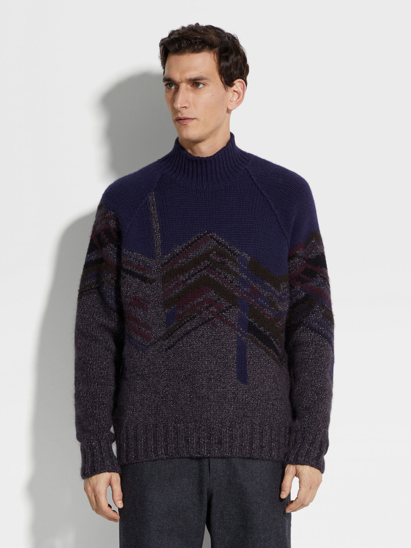 INK BLUE CASHMERE MOHAIR AND SILK TURTLENECK 4