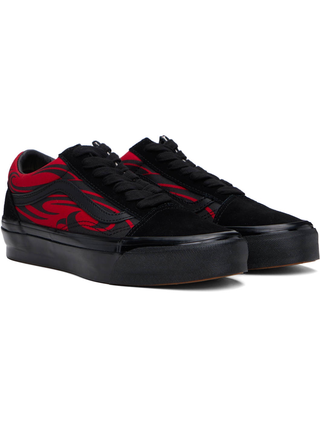Black & Red Premium Old Skool Sneakers - 4