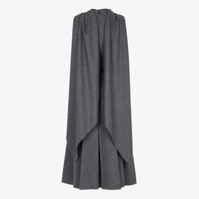 FENDI Gray flannel dress outlook