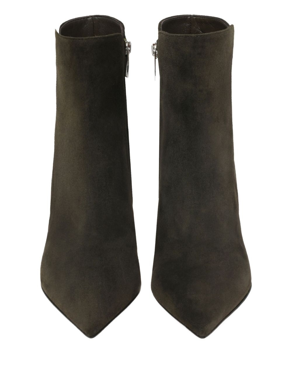 pointed-toe suede ankle boots - 4