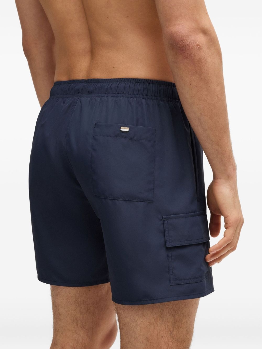 logo-embroidered swim shorts - 4