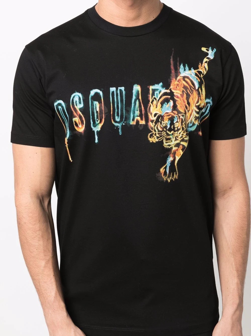 tiger logo-print cotton T-shirt - 5