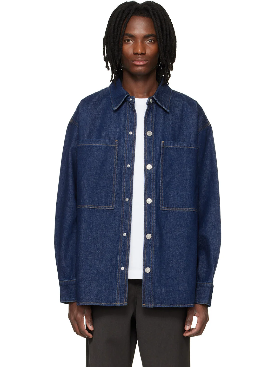 Navy Atticus Denim Shirt - 1