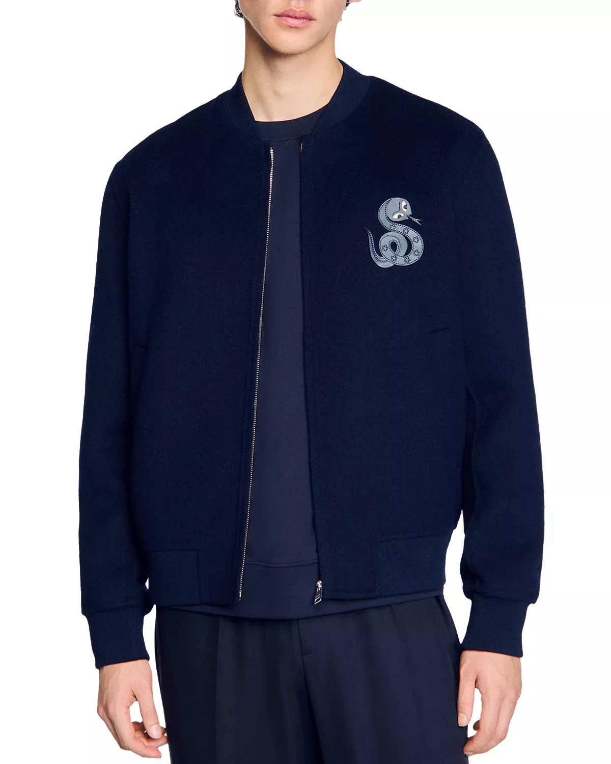 Double Faced Snake Detail Jacket - 1