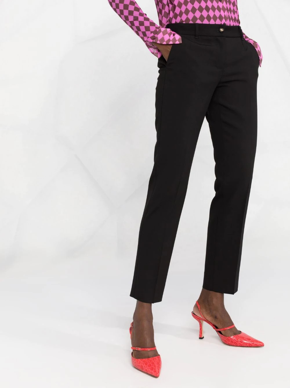 tailored stretch-wool trousers - 5