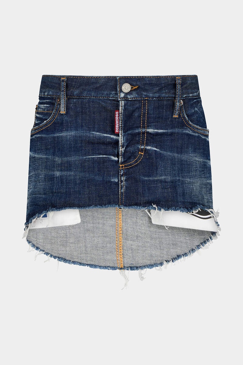 DARK CLEAN WASH DENIM SKIRT - 1