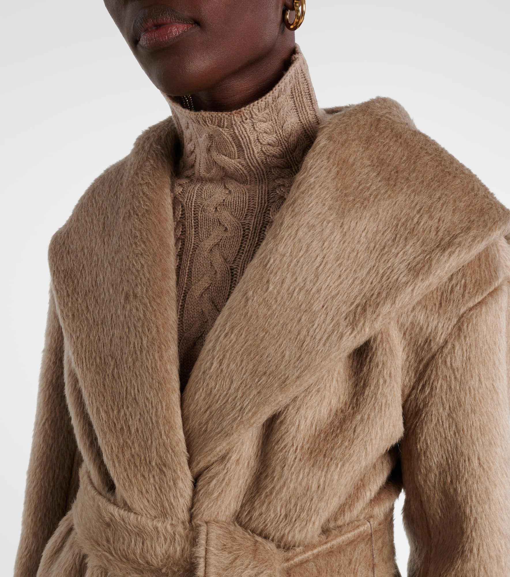Eliana alpaca, wool, and cashmere blend coat - 4
