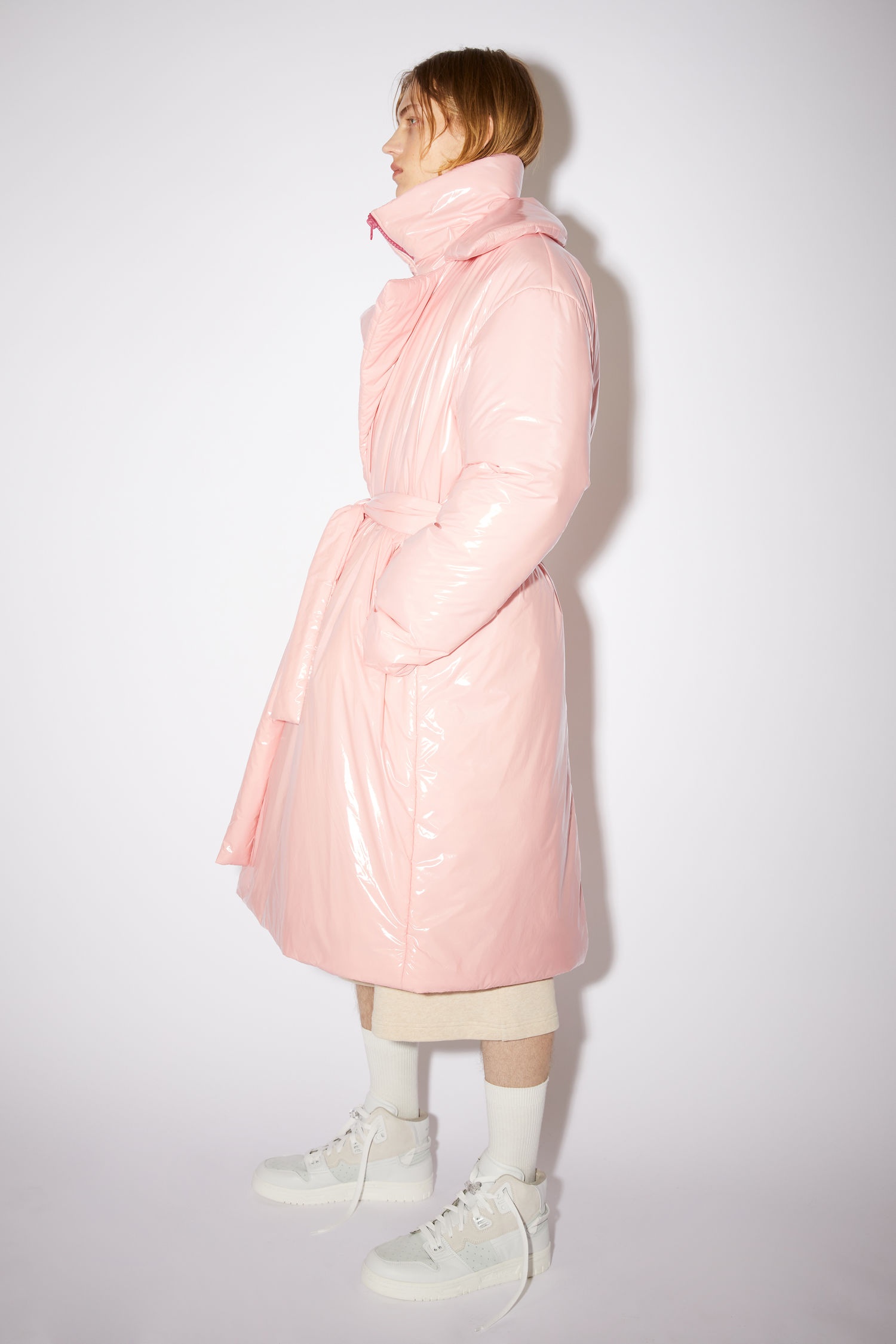 Padded face coat - Blush pink - 5