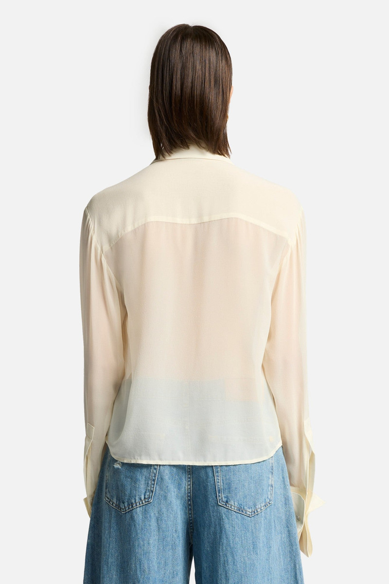 Silk Ruffle Shirt in Solitary Star 5