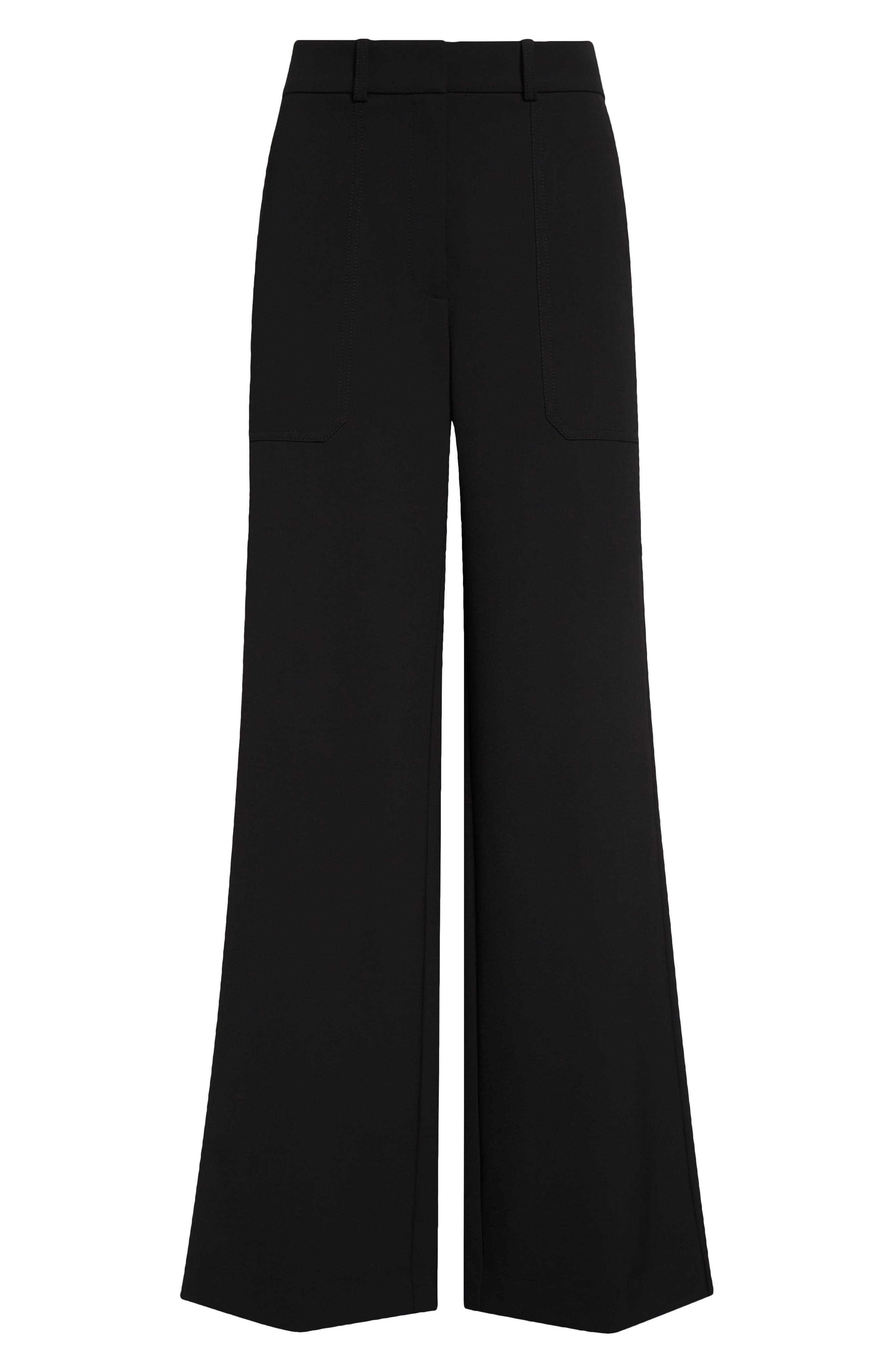 Veronica Beard Cole Wide Leg Pants in Black at Nordstrom - 6